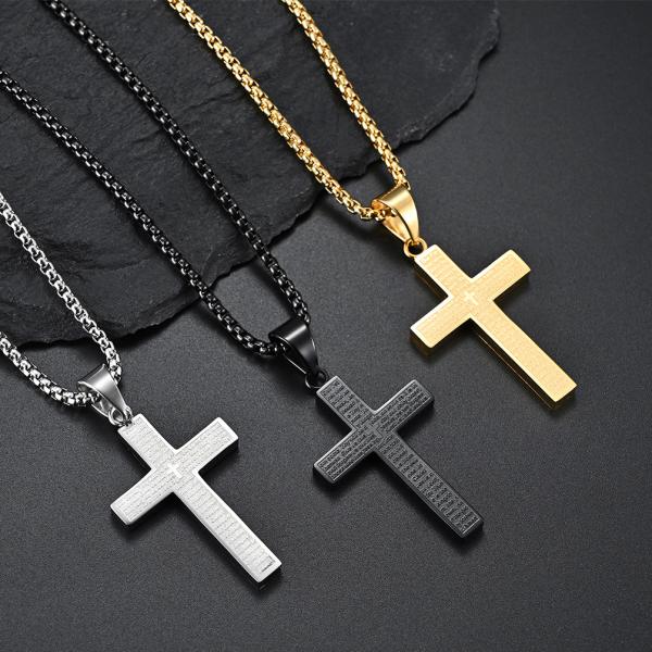 45cm and High Polished Stainless Steel Metal Prayer Choker for Men Stainless Steel Link Chain Necklaces Fine Jewelry Anniversary Occasion