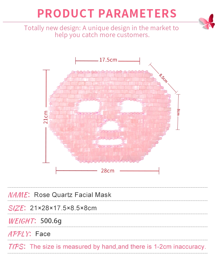 Cooling Skin Facial Eye Stone Jade Mask Rose Quartz Facial Jade Mask