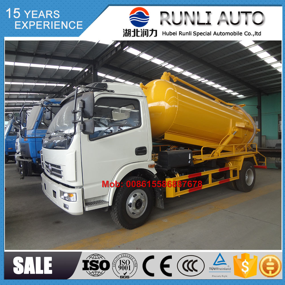 Custom 4000L Septic Tank Truck Sewage Suction Vehicle 4x2 Drive Type 95hp