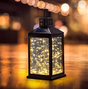 China Glass 12.6 Inches 0.1W LED Solar Hanging Lights wholesale