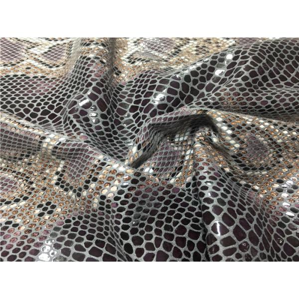 Snake Skin Pattern Imitation Leather Fabric Lamination On Garment