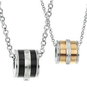 China New Fashion Tagor Jewelry 316L Stainless Steel couple Pendant Necklace TYGN290 wholesale