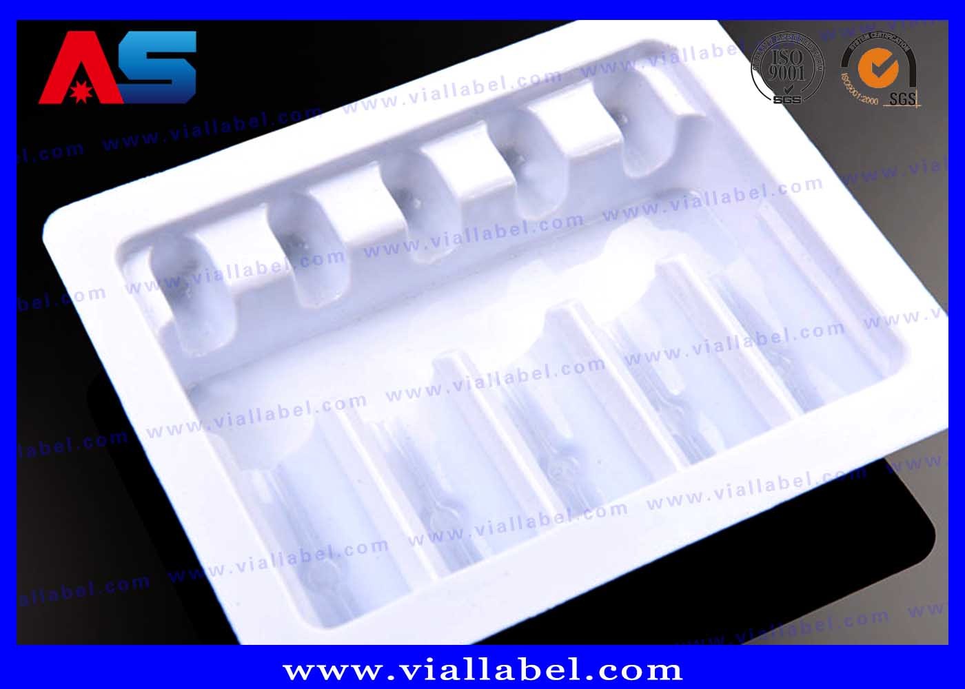 Clear Transparent Tray Packaging Medication Blister Packs For Glass Vials , Engrave Words Blister