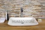 Nero Marquina Black Stone Sink Basin , Narrow Vessel Sink 400*400*140mm