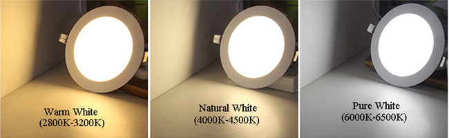 IP44 LED Round Flat Panel Light , Piano White Ultra Slim LED Panel Light