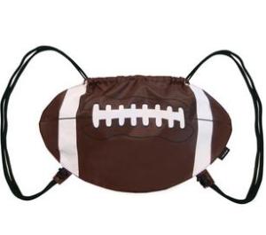 China Rugby ball shape Sport Shoes Kept Sprots bags with drawstring wholesale