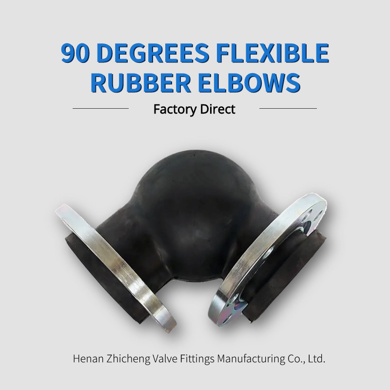 NBR Material 90 Degree Flexible Rubber Elbow Expansion Joint for High Pressure Testing