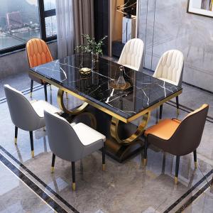 China Durable Stainless Steel Marble Dining Table For Lasting Luxury wholesale
