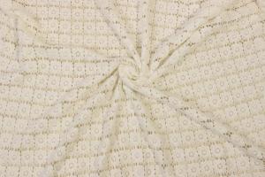 China 47in White Wedding Lace Fabric , Multipurpose white net lace fabric wholesale