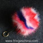 Fashionable Multicolored Faux Fur Balls Fake Fur Pom Pom Balls For Key Chain