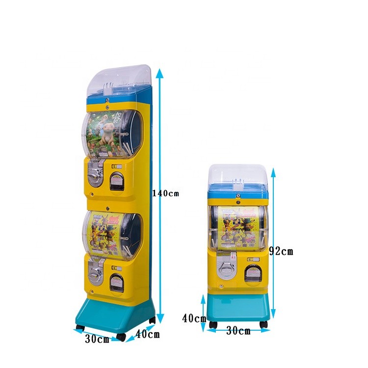 Coin Operated Arcade Claw Machine , Gashapon Dispenser Display Plastic Capsule Toy Vending Machine