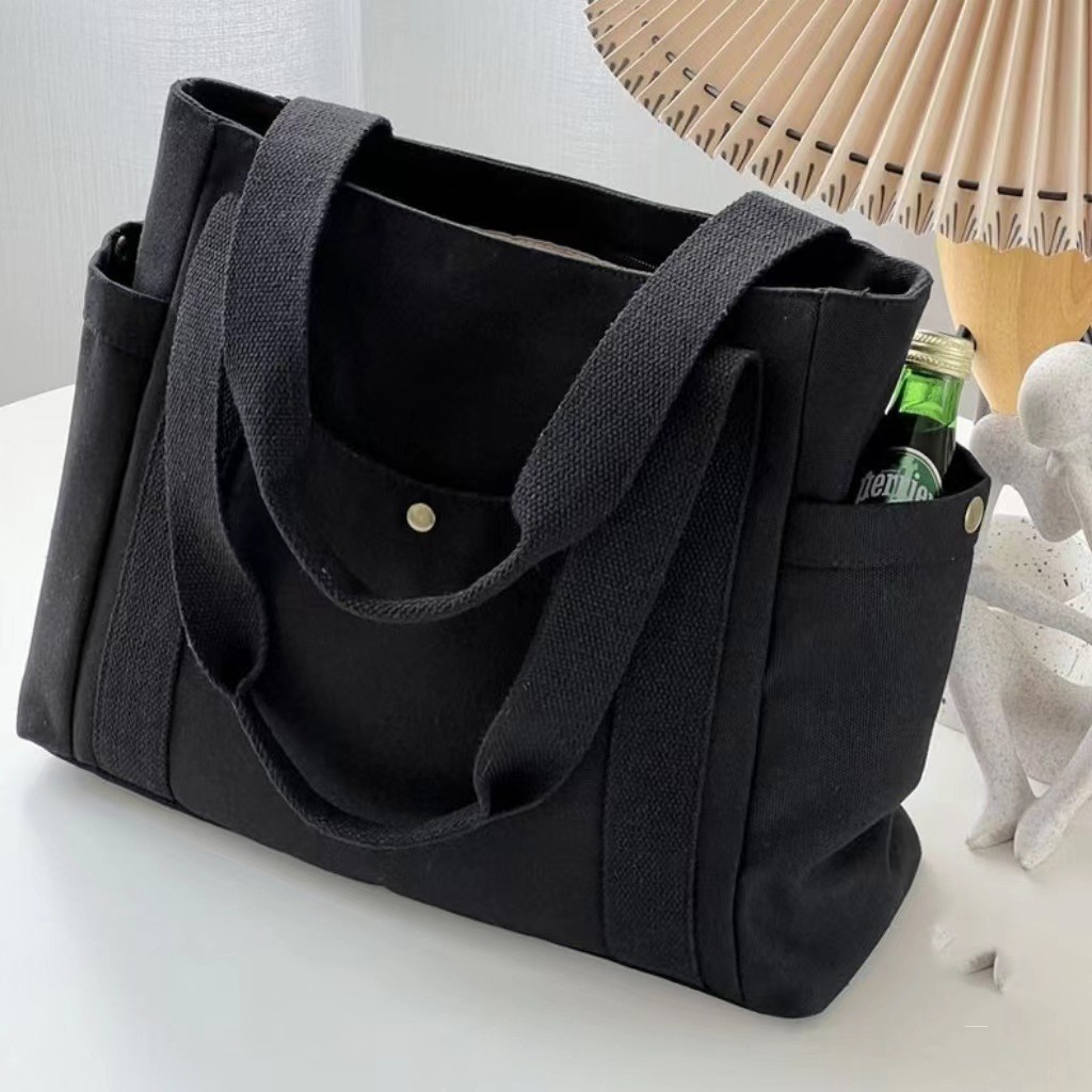 Canvas bag Tote going out canvas all-in-one work high appearance level commute large capacity art student single shoulde