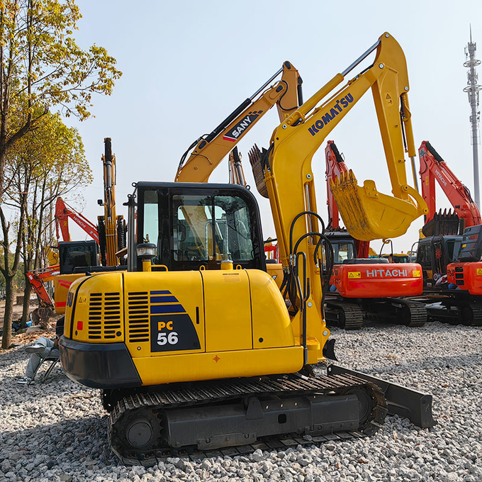 Used Mini Excavator Komatsu PC56-7 Second Hand Crawler Digger 34.5KW Rated Power