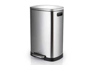 China Recycling 355mm Width Stainless Steel 13 Gallon Trash Can wholesale