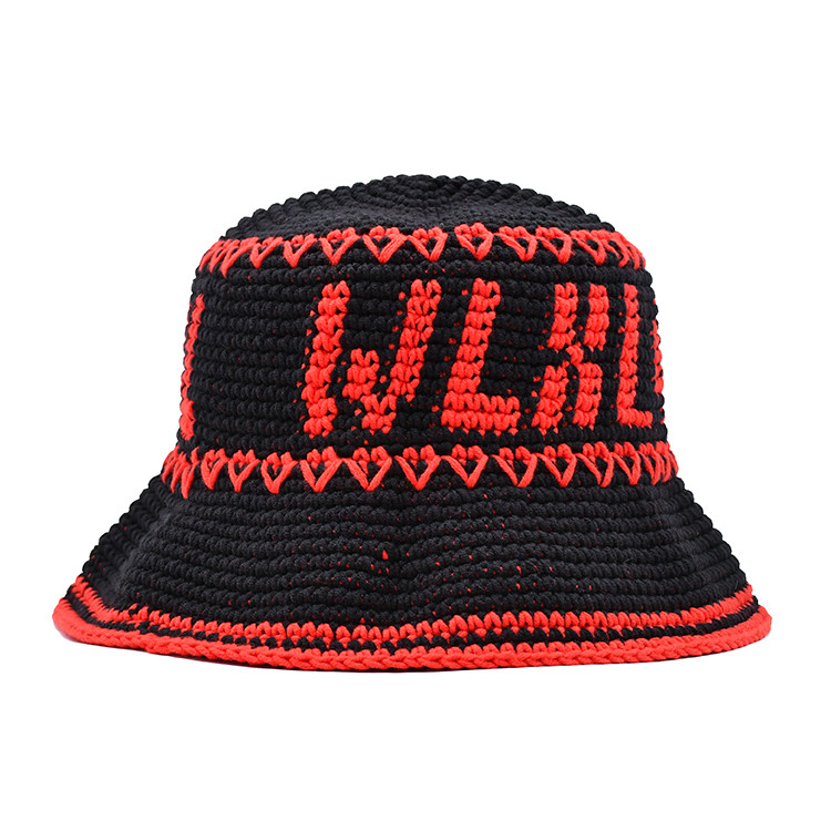 Hand woven Bucket hat leisure summer sun shading beach straw hat