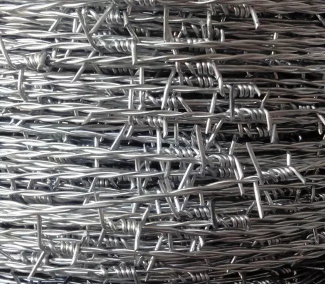 Dia 2.5mm Hot Dip Galvanized Barbed Wire With 4 Points