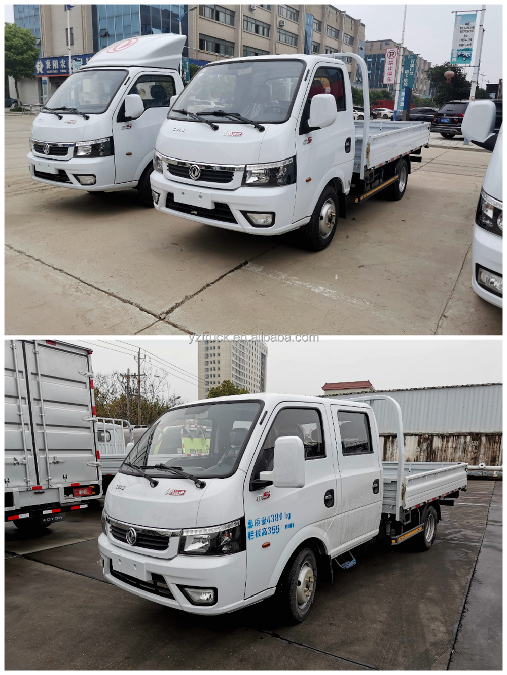 Dongfeng 4x2 LHD RHD 1T 2T Light Flatbed Cargo Truck with High Configuration and ABS