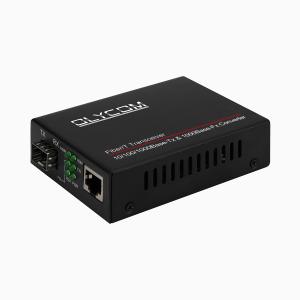 China Gigabit Fiber Media Converter SFP Optical Fiber To RJ45 Converter wholesale