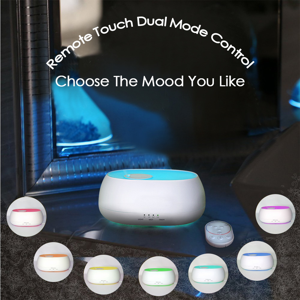 HOMEFISH Drop Shipping Electric Mini Humidifier Ultrasonic Aroma Humidifier Remote Controller