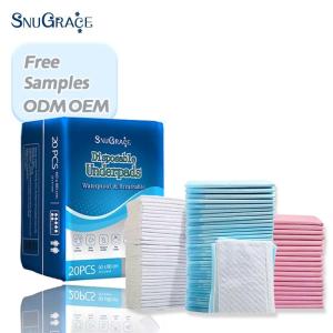 China 6Ply Layer SNUGRACE Disposable Incontinence Waterproof Underpad Bed Pad for Medical wholesale