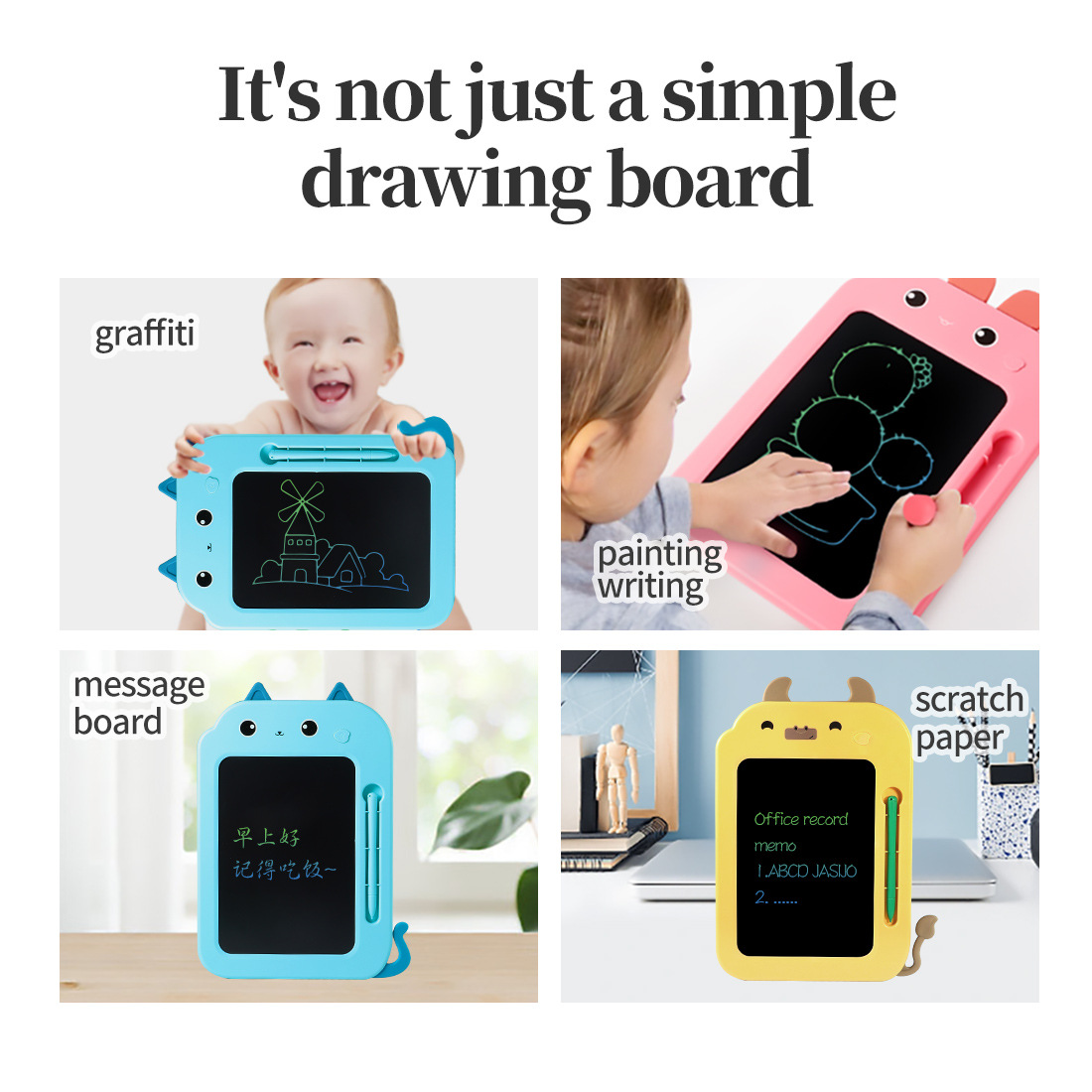 Colorful Electronic Board for Kids Learning 2 to 4 Years Age Range Travel Doodle Toys