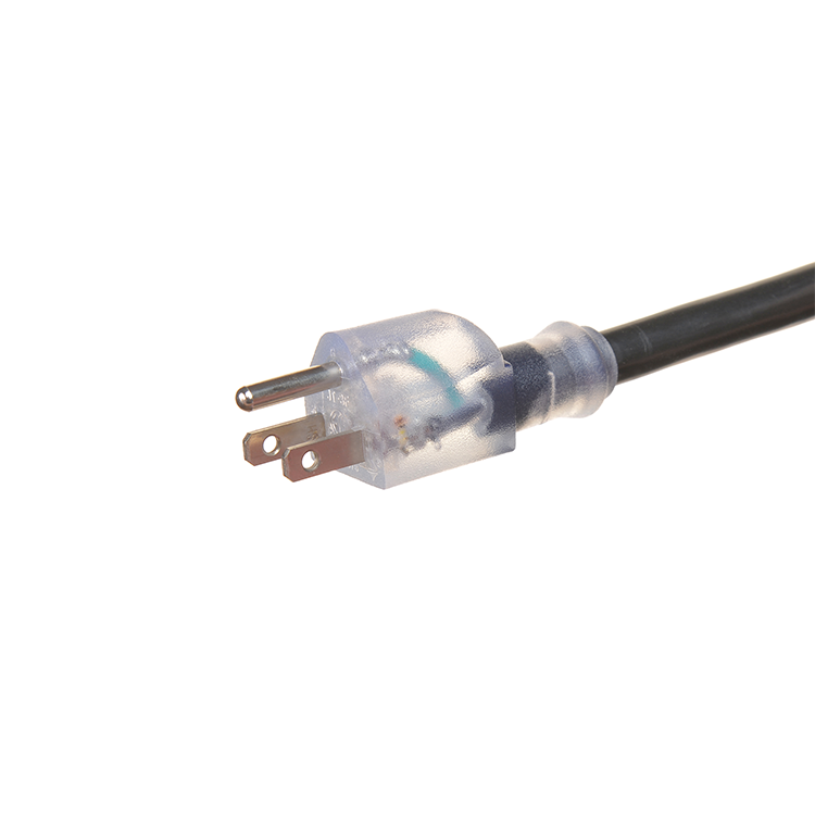 Heavy Duty 3 Prong Grounded Plug Extension Cable 50 Foot Outdoor with 3 Electrical Power Outlets and PVC Jacket Material
