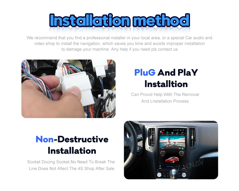 Viknav Car Radio For Infiniti G25 G37 (2004-2013)12.1 Inch Android13 Rear View Navigation GPS Original Car Function