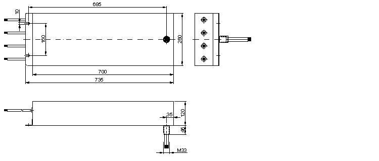 50ohm 380VAC 150-200A Emi Power Line Filter for shielded enclosure