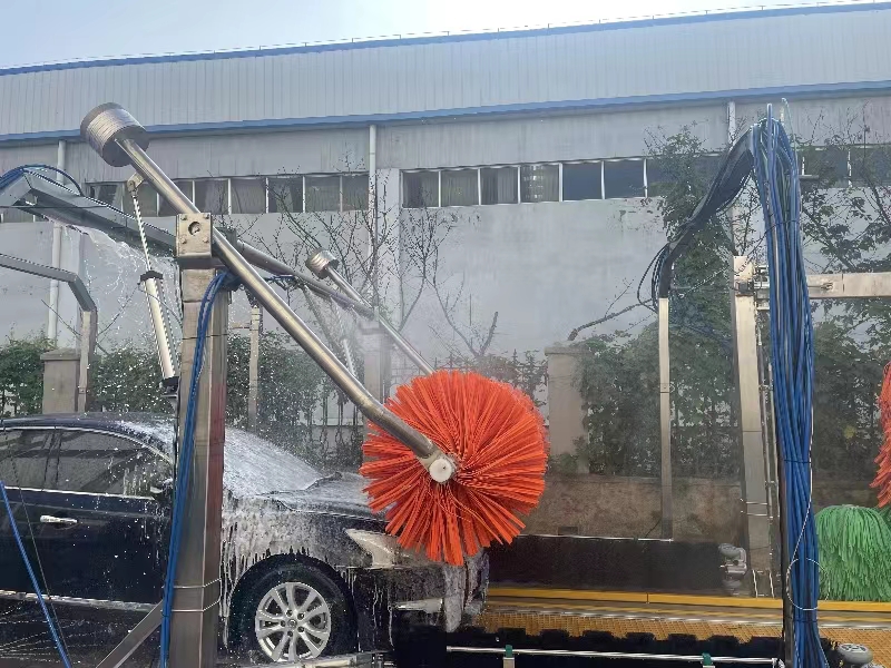 -Chic Design Style King of 9-Brush Automatic Express Tunnel Car Wash Machine in Europe