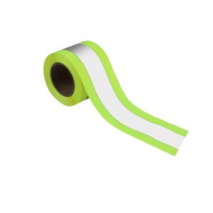 China 40MM Running Vest Cycling Reflective Straps For Runners Nylon Woven Green Orange wholesale