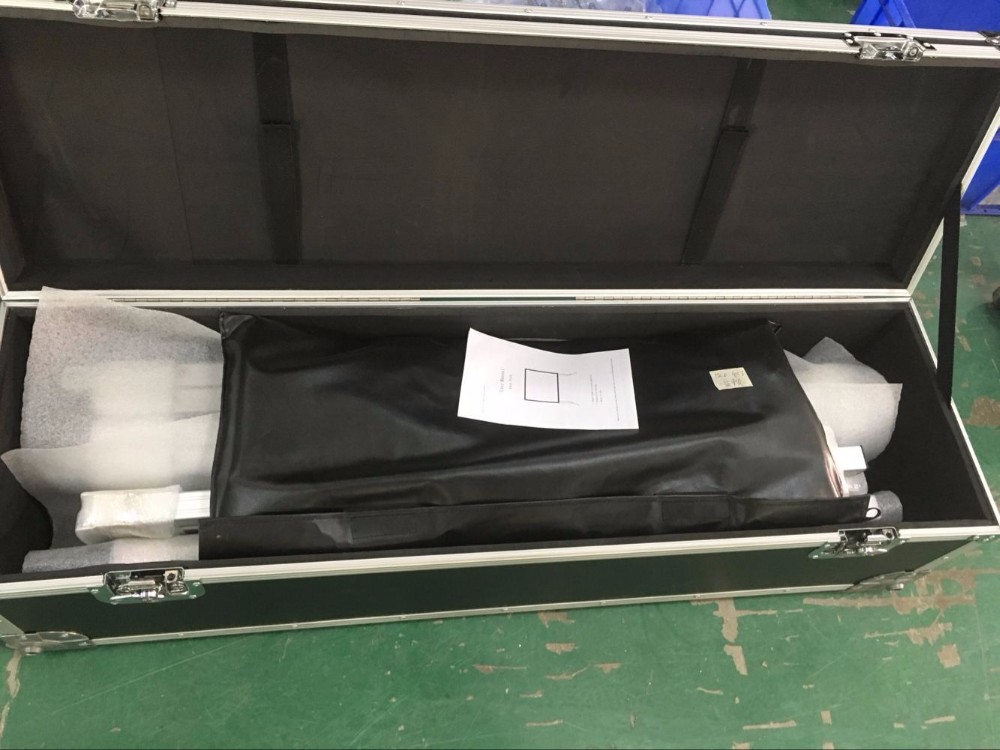 120inch Front Rear Projection Fast Fold Portable Projection Screen With Stand Metal 3D PVC Fabric