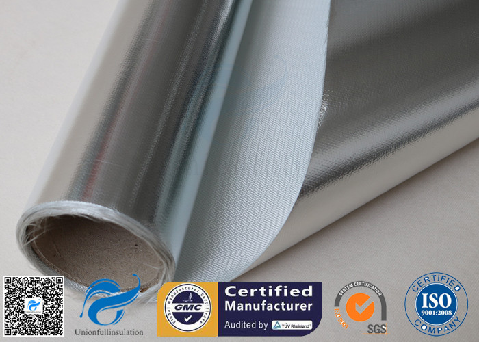 Aluminium Foil Fiberglass / Fibreglass Fabric For Reflective Firefighter Suits