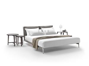 China Leather Upholstered Modern Design King Size Bed wholesale