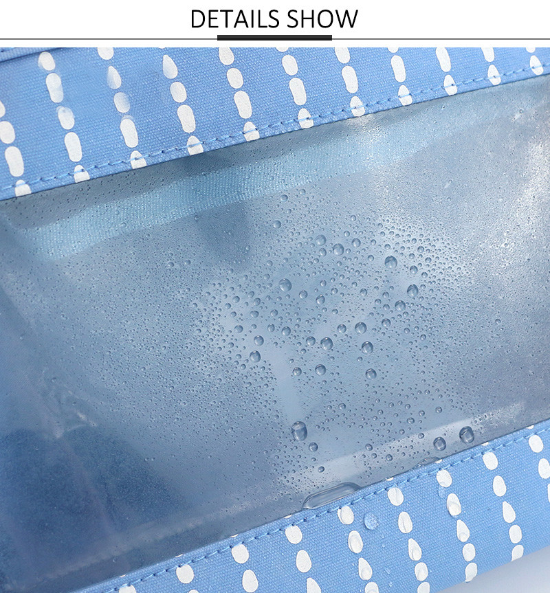 Clear Transparent Zipper PVC Polyester Makeup Cosmetic Bags