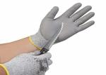 Gray Pu Coated Hand Gloves 13 G Gangue Customized Logo CE Approved