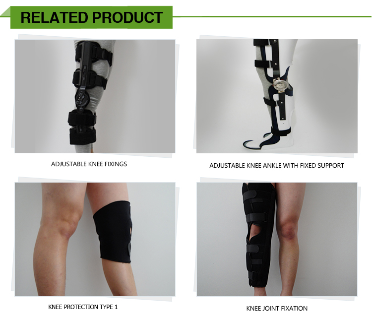 Hot selling good design black adjustable knee orthopedic brace