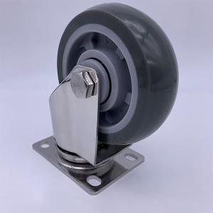 China Swivel Plate Mounting 125mm SS Caster Wheels 150kg Load wholesale