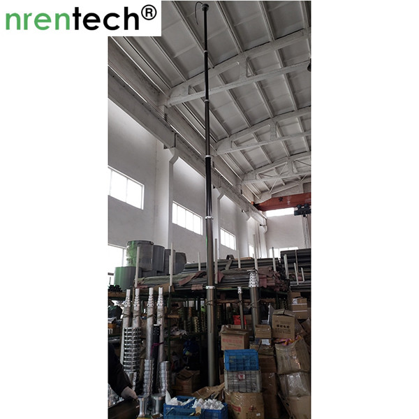 9m inside wires pneumatic telescopic mast NR-2200-9000-50D