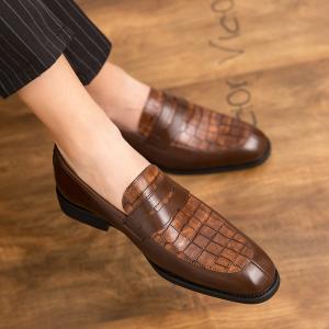 China Textured ODM Mens Leather Dress Shoes Handmade Italian Style For Business Men wholesale