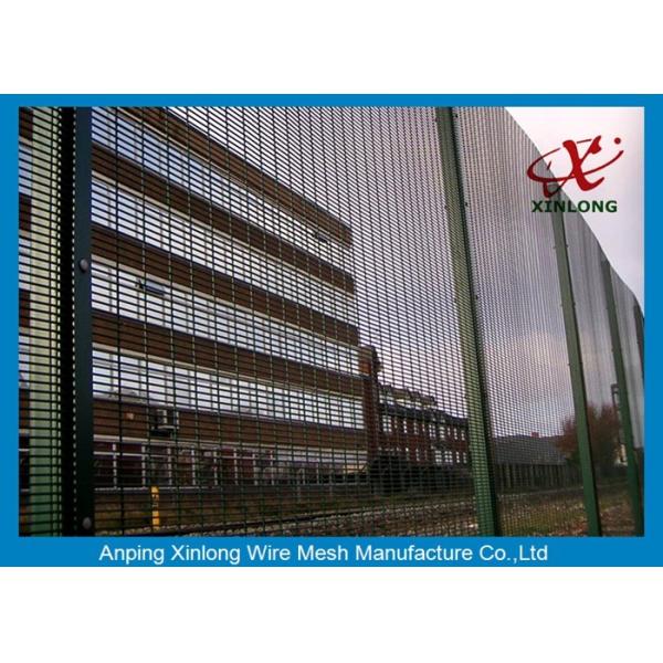 Anti - Climbing Galvanized 358 High Security Fence Convenient Installation for Airport