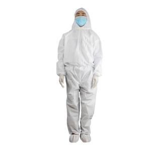 China Medical White Disposable Overalls Disposable Coverall Suit Breathable With Hood wholesale