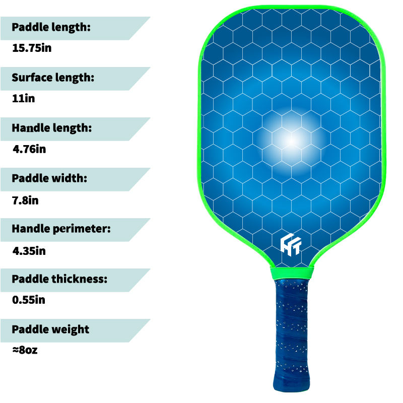 Graphene Glass Fiber Pickleball Paddle with Customized Design and Carbon Fiber Sleeve