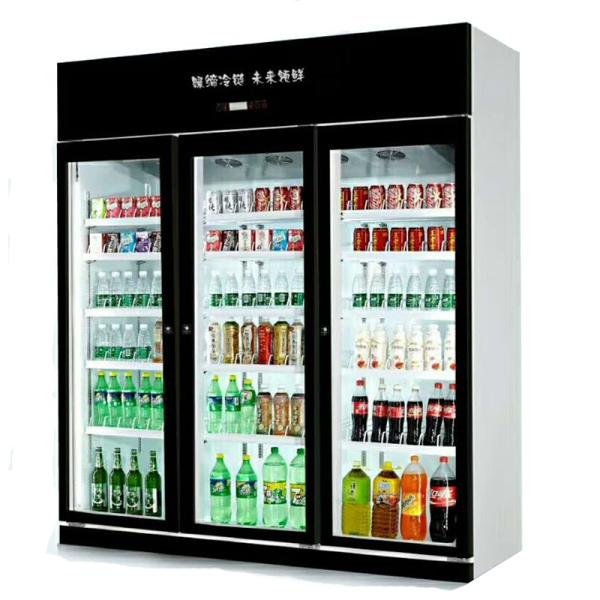 Low Price Wholesale Commercial Fridge Double Door Supermarket Compressor