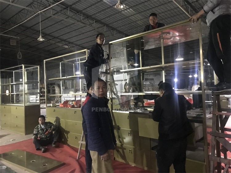 1200mm Jewelry Display Cabinet Counter OEM Metal Frame