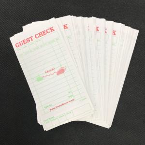 China Mexico style single part Hotel Guest Check / Carbonless Forms Carbonless Black Ink On Paper wholesale
