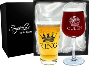 China OEM Letter Print Wine Glass Gift Set Novelty Drinking Glassware wholesale