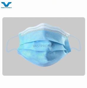 China VPT-Face mask 17.5x9.5cm Disposable Nonwoven Blue 3ply Protection Mask for Your wholesale