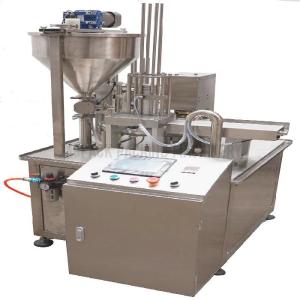 China Stainless Steel Yogurt Cup Filling Sealer Machine 50-500ml wholesale