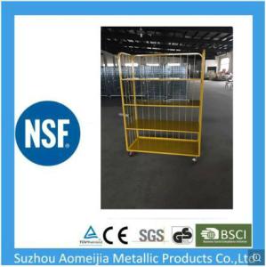 China Supermarket Logistics Trolley 250 Kgs Per Layer PU Nylon Rubber Casters wholesale