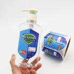 Waterproof Hand Wash Bottle Label Roll Custom Disinfectant Adhesive Sticker